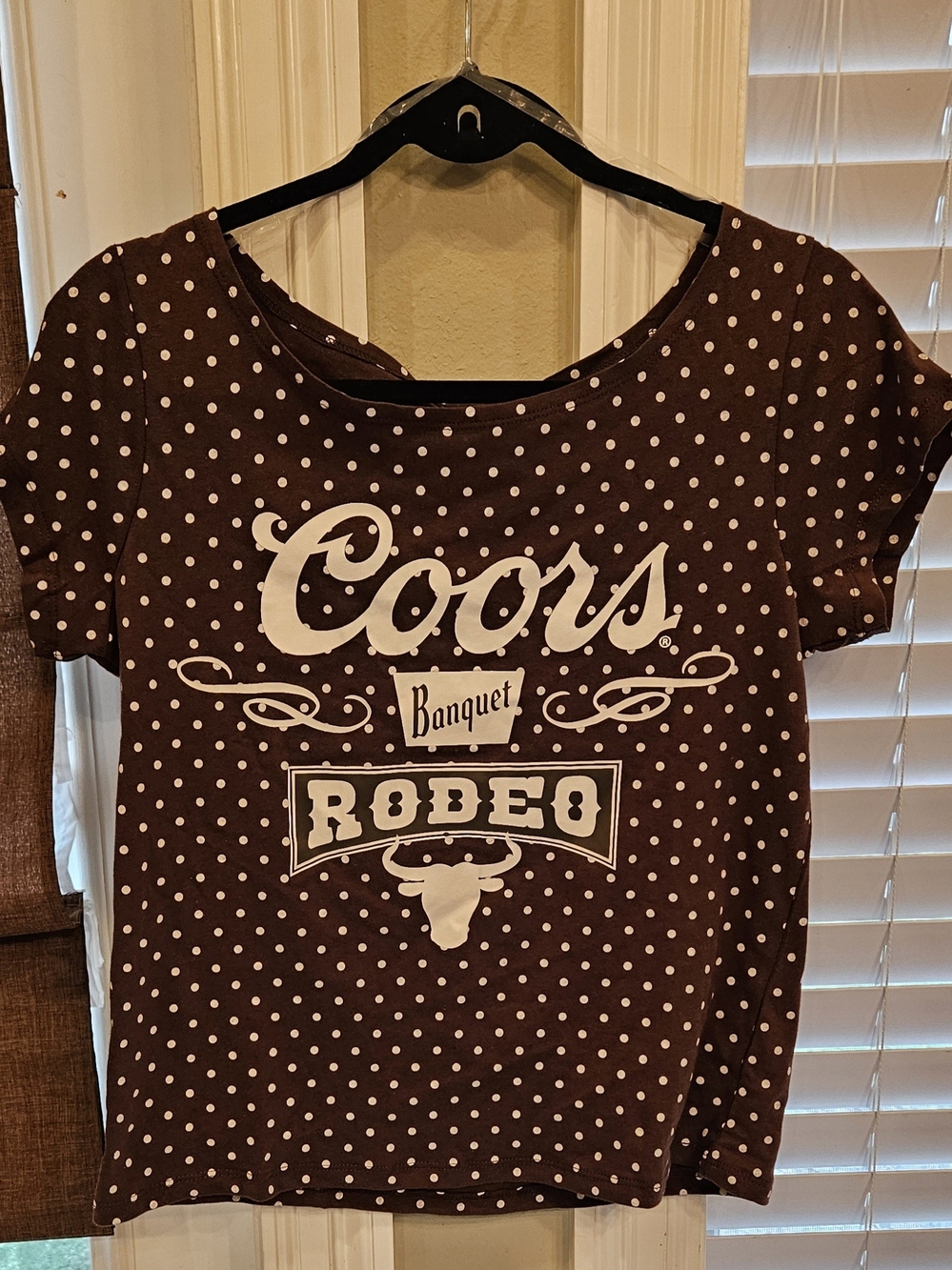 Rodeo Coors Polka Dot Women's Tee - Brown
